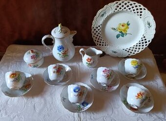 Míšeň, Meissen  - malovaný porcelánový servis