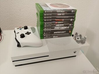 Xbox One S 1T + 6 libovolných her - pěkný stav