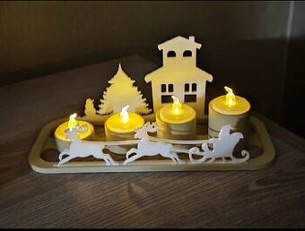 Vánoční adventní držák na LED svíčky