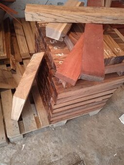 Exotické dřevo - palisandr, pistácie, wenge, Padouk, ořech a