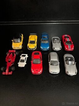 Sada autíček 10 ks Bburago a jiné