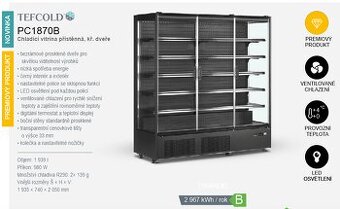chladící vitrína přístěnná PC1870B   NOVE - AKCE