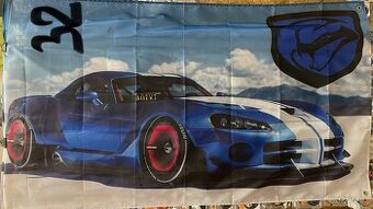 Banner - vlajka - prapor Dodge viper 90x150 cm