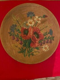 (REZERVACE) Malované dřevěné talíře