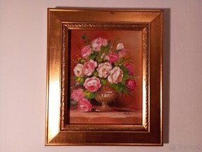 Olejomalba na plátně - zdobený rám 310x260mm - 33 -