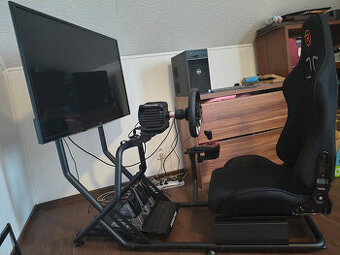 Simracing komplet Fanatec DD Pro 8nm + herní počítač, kokpit