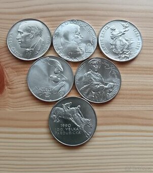 Stříbrné pamětní mince Československa 100kčs sbírkový sta