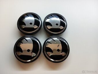 Středové krytky Škoda 65x56mm chrom