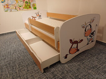 Dětská postýlka 70x160 se zábranou