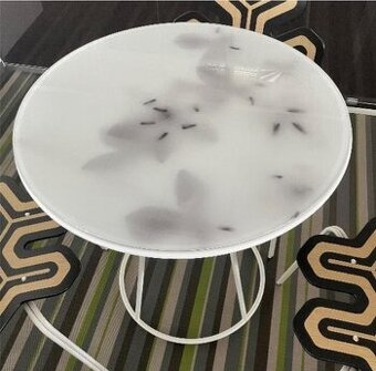 Luxusní designový stolek stůl skleněný Moroso