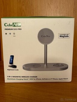 CubeNest S313 Pro 3v1 magnetická bezdrátová nabíječka
