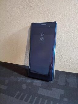 Zrcadlový kryt pro Samsung Galaxy Note 8 - modrý/stříbrný