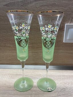 Krásné skleničky na sekt  ( Bohemia )