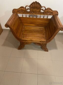 Orientální křeslo, lavice -teak dovoz Indonesie