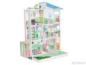 Dřevěný dům pro panenky KidLand - výška 1,08metru , nový
