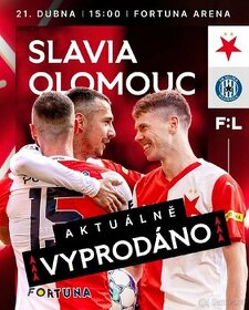 SK Slavia Praha - SK Sigma Olomouc 21.4.2024 (4x lístek)