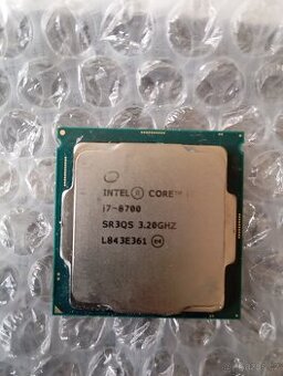 Procesor Intel core I7-8700 6 jádrový, 12 vláken,