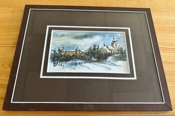 Obraz Karel Vondráček, Česká Skalice, akvarel 27x20