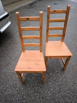 S DOVOZEM 2x židle ikea masiv. Viz foto. Cena za obě - 1