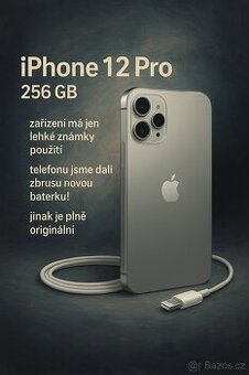 iPhone 12 Pro 256 GB – Stříbrný s novou baterií