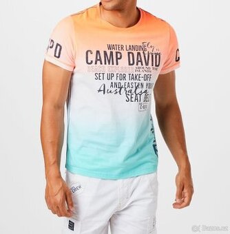 Pánské Tričko Camp David Speed Orange Ombre vel.L (nové)
