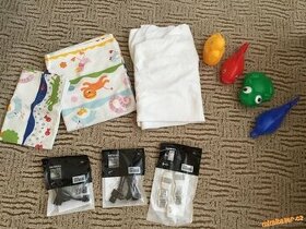 Povlečení,prostěradlo IKEA+hračky do vody