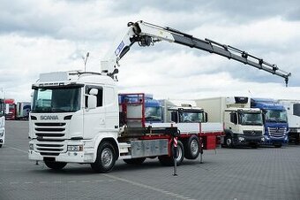 Scania G490 6x2 - valník s hydraulickou rukou 3220