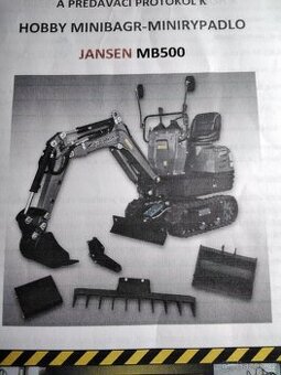 Mini bagr Jansen MB500