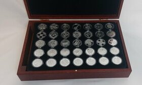 Luxusní kazeta na kompletní stříbrné pamětní mince ČR od rok