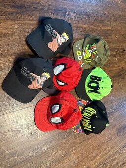 Dětské kšiltovky Naruto, Spiderman