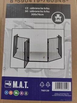 Zábrana ke krbu 76x300cm