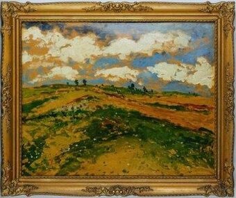 Gustav Macoun-Krajina s horizontem, olej