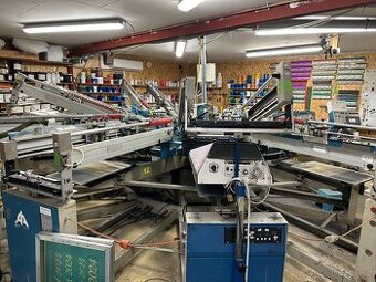 Sitotisk automat a plynový sušící tunel