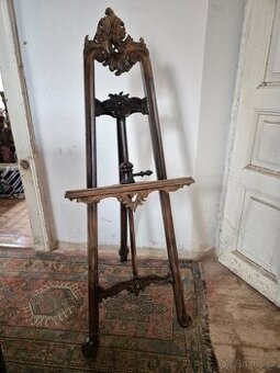 Starožitný vyřezávaný stojan na obrazy – Luxusní masiv