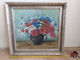 Obraz váza s květinami