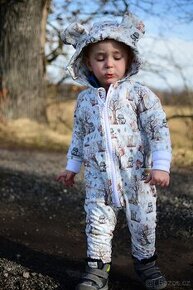 Rostoucí teplákový overal: Lesní zvířátka-vel.92-98