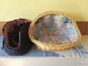 Prodám košík a tašku na malého psa