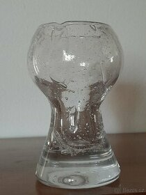 Retro foukaná váza z bublinkového skla - 1