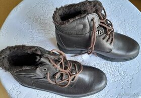 Pánské kožené zimní boty