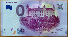 0€ bankovka bankovky Euro souvenir predaj, vymena