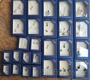 Likvidace šperky s krystaly Swarovski - náušnice, prsteny at