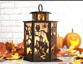 Halloweenský svícen - dekorace dušičky - 1