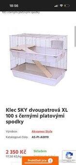 KLEC KRÁLÍK/MORČE/ČINČILA/FRETKA 100cm