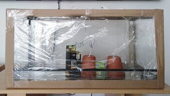Terarium 80x40x40cm nové, 2x světla , žárovky uvb a výhřevná