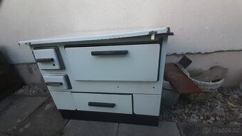 Retro KAMNA na tuhá paliva s troubou na chatu či chalupu - 1