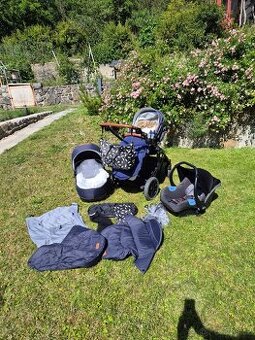 Kočárek Kinderkraft 3v1 – kompletní set + bohaté příslušenst