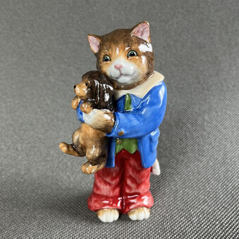 Hutschenreuther Soška Kocour s pejskem 13.5 cm