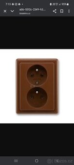 Dvojzásuvka ABB nová , hnědá
