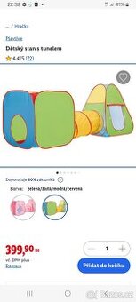 Dětský stan prolézačka tunel