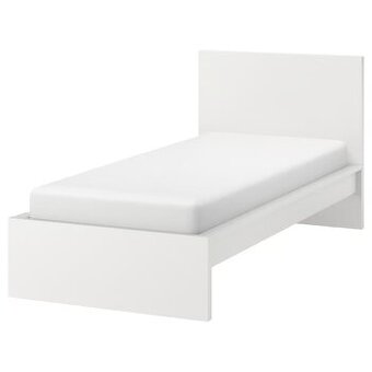 Postel Ikea Malm 90x200 + lamelový rošt + suplíky